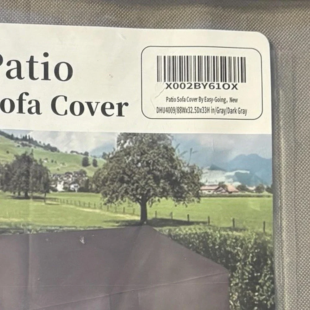 Easy-Going Outdoor Couch Cover, Heavy Duty 88Wx32.5Dx33H, Gray/Dark Gray - Picture 3 of 9